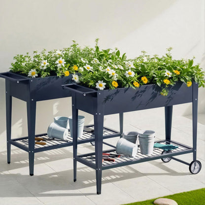 Green Fingers Raised Garden Bed x2 Elevated 100X40X80cm Planter Box Raised Container Herb
