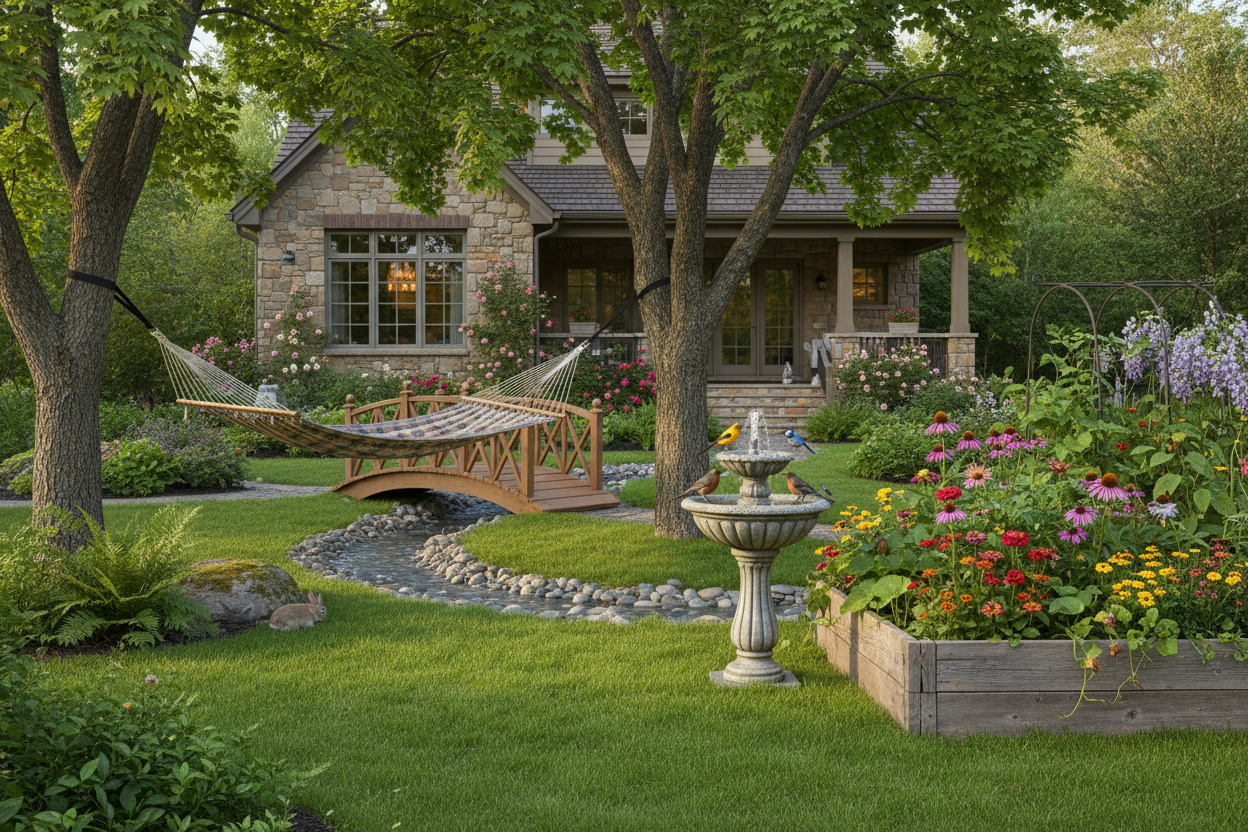 Can you also show a bird bath water feature?
