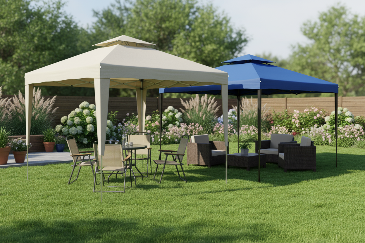 Can you show a portable and a foldable gazebo instead